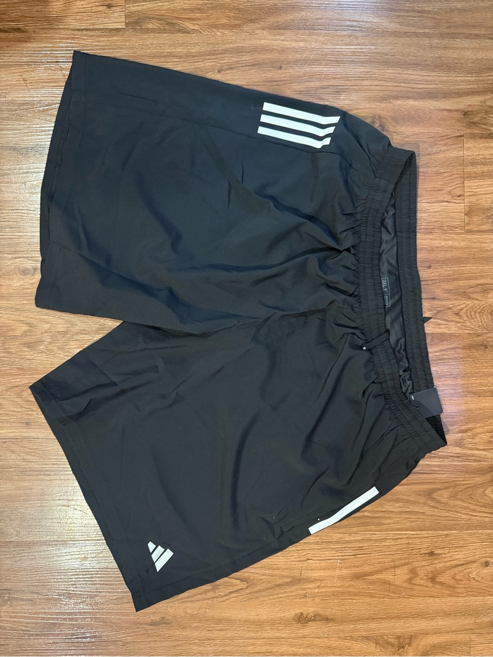 adidas Black Athletic Shorts with White 3-Stripes  OWN THE RUN SHORTS Size 2XL